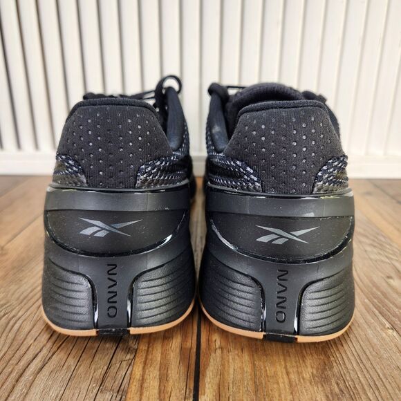 Reebok Nano X3 Mens Sz 10.5 Black Gum Sole Gym Training Sneakers Shoes 100062512 main image 8